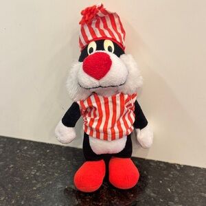Vintage 90s Sylvester the Cat Plush: 9” Looney Tunes Stuffed Toy